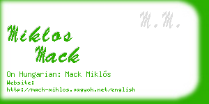 miklos mack business card